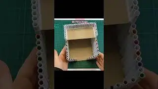 👆Full Video 🌹DIY - Waste Paper Crafts - Napkin Holder Idea #diy #craftsideas #handmade #shorts