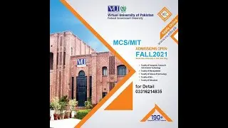 How To Apply For MCS/MIT Admission In Virtual University