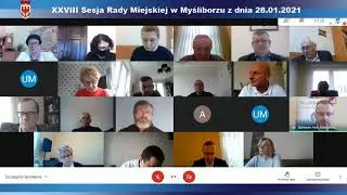 XXVIII SESJA RADY MIEJSKIEJ W MYŚLIBORZU z dnia 28.01.2021 cz. 1