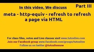 HTML meta refresh