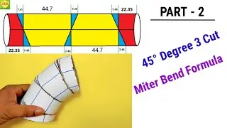 #45_Degree_Miter_Elbow_Formul_3and4Cut_PART-2Video // #45_degree_Miter_Bend_Formula // in Hindi
