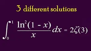 Integral of ln^2(1-x)/x from 0 to 1