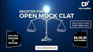 All India Free Mock CLAT - 24th October 2021 | Clat Possible