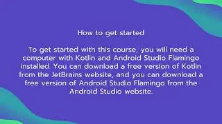 Kotlin Full Stack Android Developer Course Free Online: Build your own Android apps using Kotlin