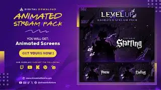 Level Up Stream Overlay Pack — Solo Leveling Anime Twitch & YouTube Graphics