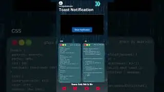 Toast  Notification Using Html,Css And Javascript|| Source Code Link In Description 