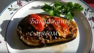 Eggplant IN THE OVEN. Stuffed eggplant with meat