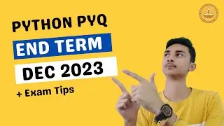 IITM Python End term PYQ | (Latest) Dec 2023 | Logic , Solution & Tips