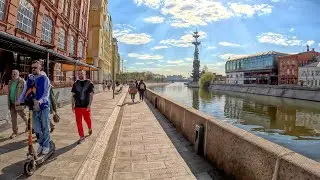 A walk in Moscow 4K. From Christ The Savior Cathedral  into Zamoskvorechye.