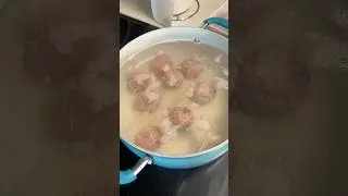 Mommas famous boiled meatballs 😅#joshsmom #cooking #joshandmomma