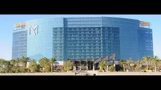 M-Resort Spa & Casino, Las Vegas, Nevada. Playing slot machine, 