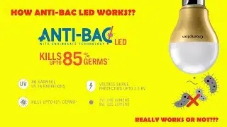 How anti-bac LED light bulb works in hindi | Anti-bac led | working