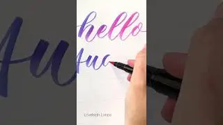 August In Calligraphy: Brush Pen Blending | August #LetteringChallenge #ASMR #shorts