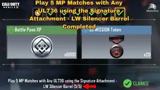 Play 5 MP Matches with Any UL736 using the Signature Attachment - LW Silencer Barrel Cod Mobile 2024