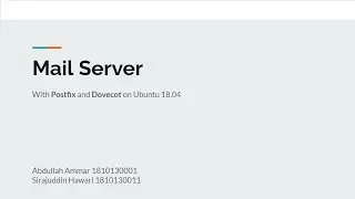 Membangun Mail Server Berbasis Linux Menggunakan Postfix dan Dovecot
