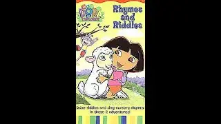 Opening to Dora The Explorer Rhymes And Riddles 2003 VHS