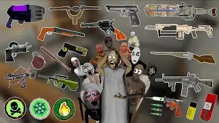 All Granny Weapons in All Granny Games VS Granny & All Her Family & visitors