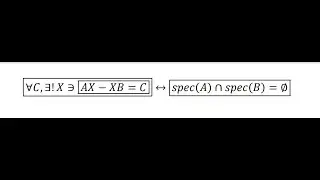 Sylvester Equation