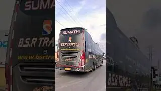 BSR Volvo Multi-Axle 9600s hi speed chesing Morning time !! #bus #volvo #shorts #maheshvolvoraider