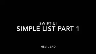 Swift UI - List Part 1