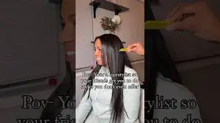 Tape ins buss down middle part
