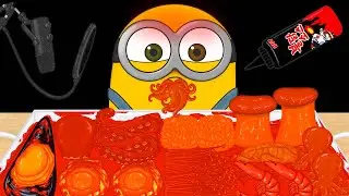 [ASMR] 미니언즈 매운 해물찜 애니먹방(Minions Spicy SeaFood Animation Mukbang)