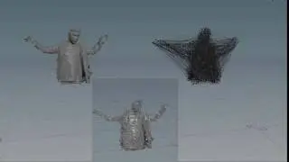 Testing - Point Cloud from Kinect to Mesh in Houdini FX