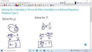 Solving for a Variable in Terms of Other Variables in a Rational Equation Problem Type 1