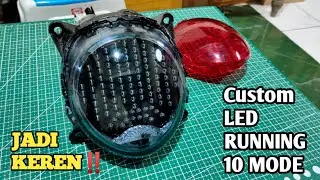Custom lampu stop scoopy 2021-2022 jadi stop LED RUNNING 10 mode otomatis