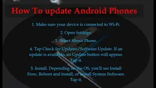 How To Update Android Phones