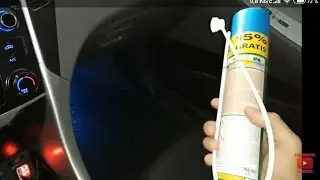 Cleaning the air conditioner/evaporator of the Hyundai Sonata YF