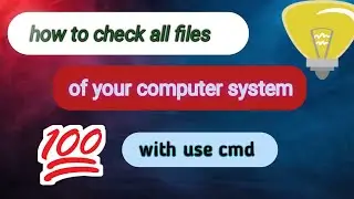 cmd se computer files kaise check krte hai.. how to check computer files..!! #views #cmd