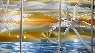 Original Painting - Orange and Gold Skies meet Serene Waters