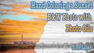 Wednesday Art Time Lapse #51: Coloring with Photo Oils a Carlsbad Power Plant Sunset
