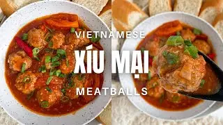 How to make Xíu Mại (Vietnamese meatballs) 😋🍅