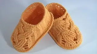 SUPER CUTIES crochet/BOOTIES in ARAN crochet technique/Braids and Crochet Cables/Author's