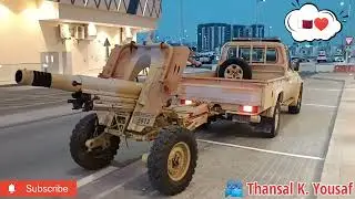 ماشاءالله QATAR military officers pray on road after Lusail Ifthar time cannon firing. #qatar