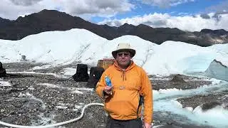 Eating a Fox’s “Glacier Mint” on an actual glacier! Mmm, minty!