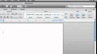 Lesson 2 - Explore the Word 2011 user interface