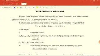 B. Regresi Linier Berganda