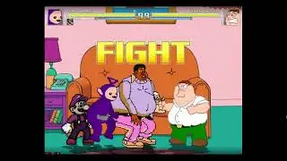 MUGEN Fight - Tinky Winky, Mario, Fat Albert, and Popeye vs. Peter Griffin