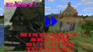 Skyrim Inspired Minecraft Building Tutorial! (Optimized For Survival Mode)