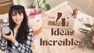 4 IDEAS PARA REUTILIZAR LATAS /LATAS RECICLADAS /transforming cans into masterieces