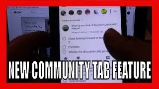NEW COMMUNITY TAB FEATURE ON YOUTUBE