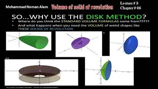 Lecture #3 |disk method| volume of a solid