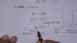 STRING INSTRUCTIONS , CMPS, SCAS, STOS, LODS WITH EXAMPLES PART2 | MPI | By Vijaya
