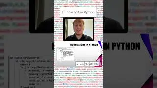 In this short, I am showing the bubble sort in python! #coding #programming #python #code