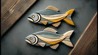 Transform recycled wood into stunning fish decor in 5 simple steps // unique carpentry ideas