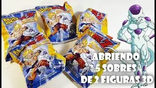 ABRIENDO 5 SOBRES DE FIGURAS 3D - GOKU VS FREEZER - JESUSNOID