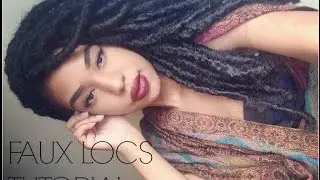 Faux Locs Tutorial with Marley Hair, Dreadlock extentions | Protective S...